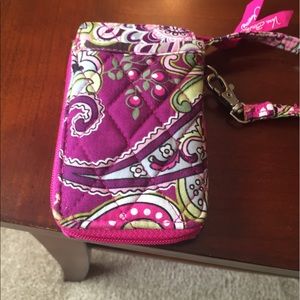 Vera Bradley wristlet in very berry paisley