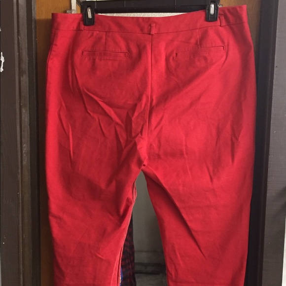 Red Straight Leg Dress Pants - Picture 2 of 3