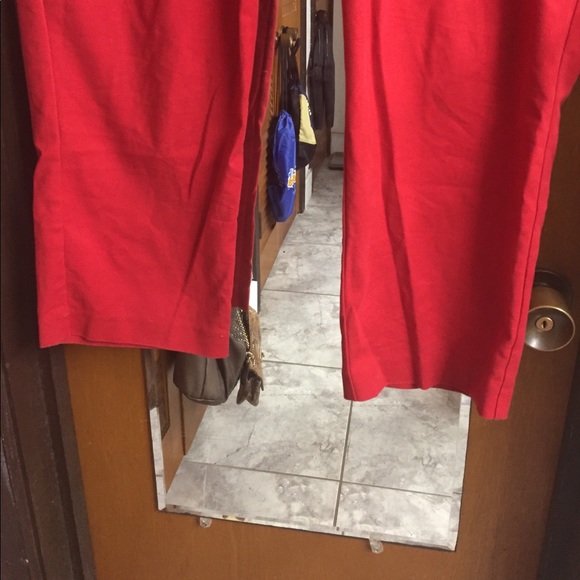 Red Straight Leg Dress Pants - Picture 3 of 3