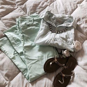 Old Navy Mint Green Jeans