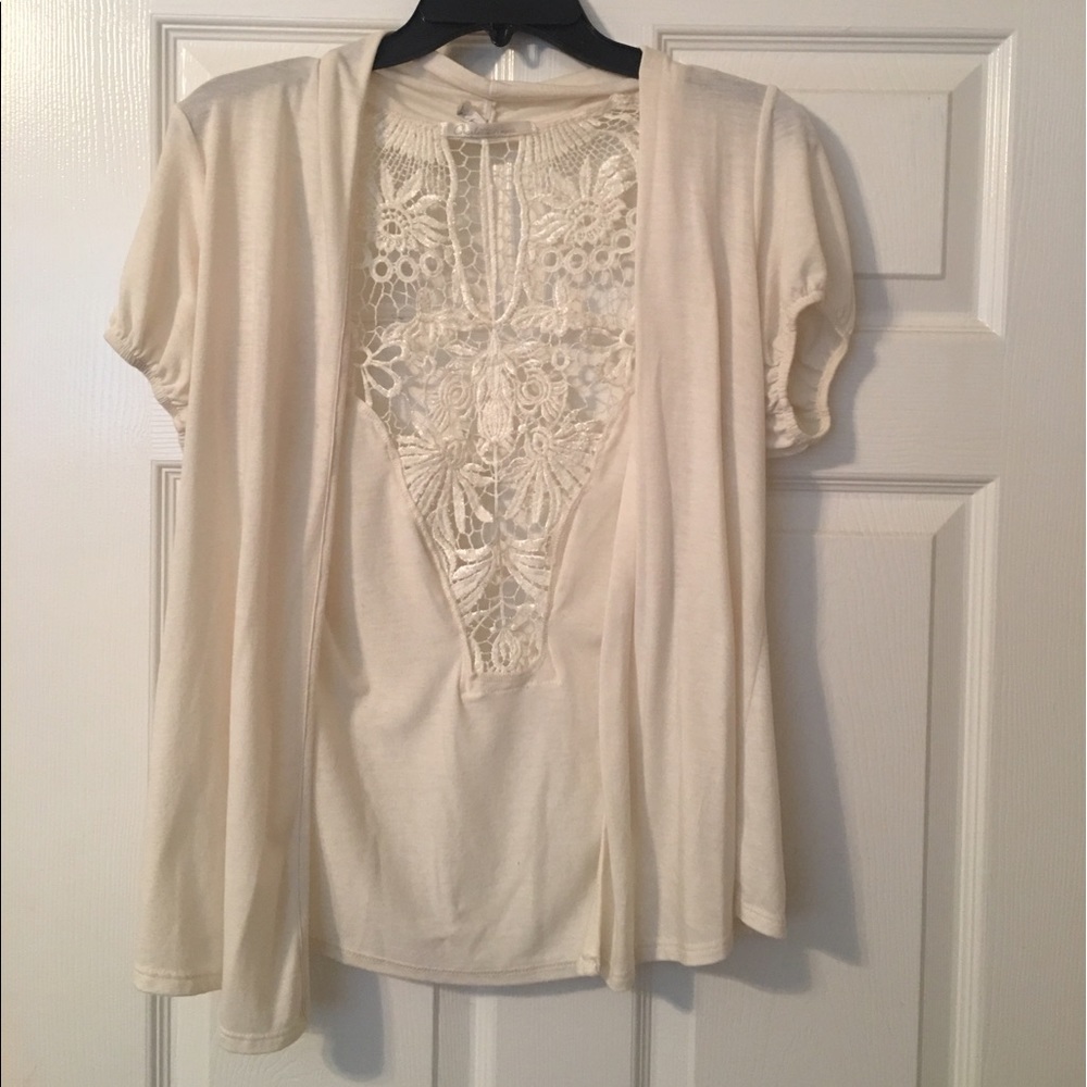 Charlotte Russe short sleeve cardigan