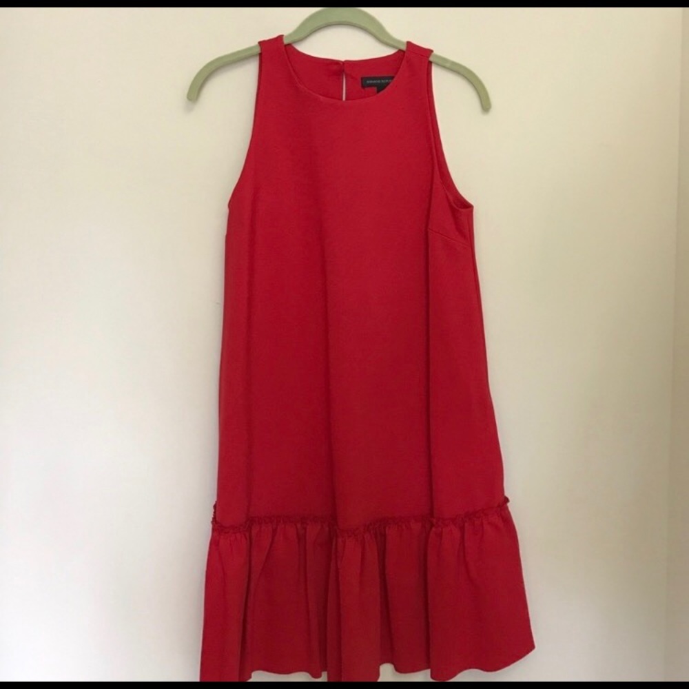 Banana Republic Red Ruffle Dress 2