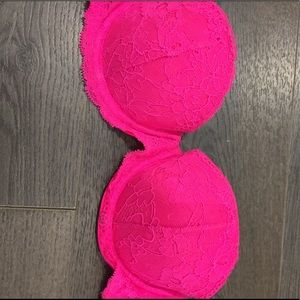 Hot Pink Strapless Bra