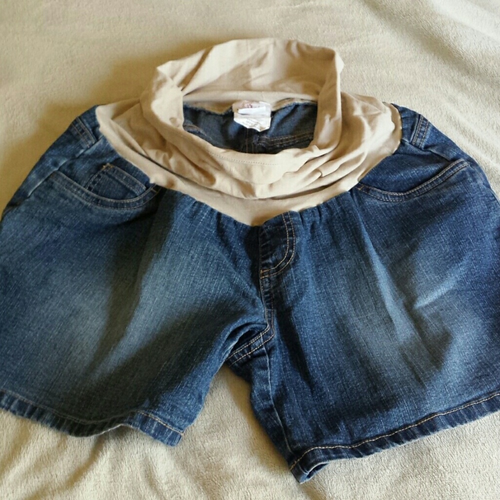 Motherhood jean shorts