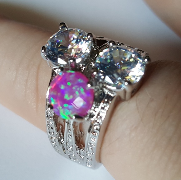 Gorgeous Topaz and Pink Fire Opal - Picture 4 of 6