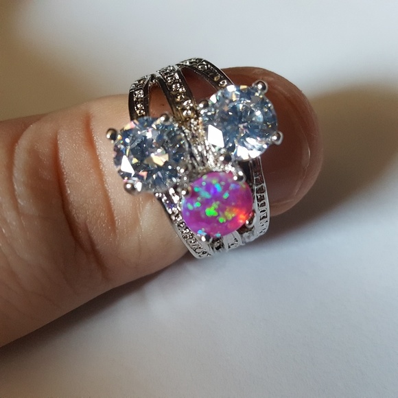 Gorgeous Topaz and Pink Fire Opal - Picture 2 of 6