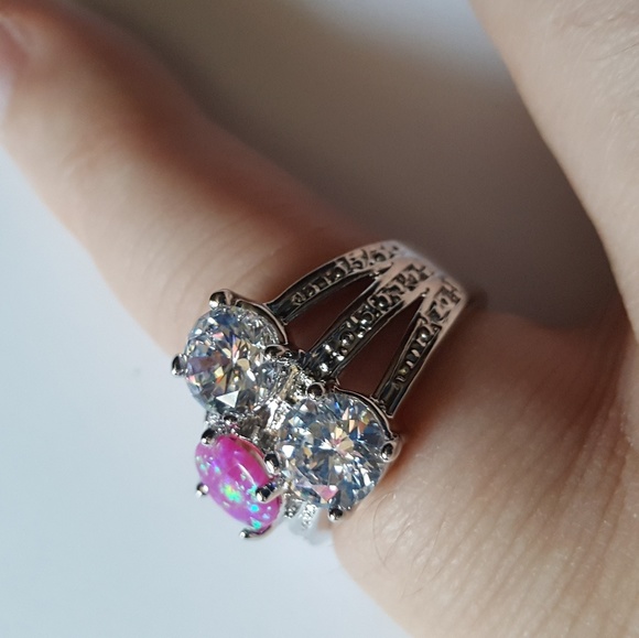 Gorgeous Topaz and Pink Fire Opal - Picture 5 of 6