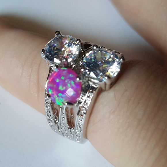 Gorgeous Topaz and Pink Fire Opal - Picture 6 of 6