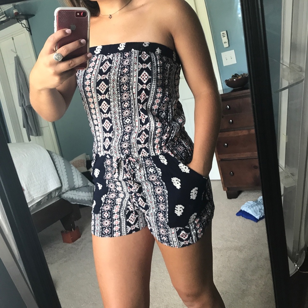 Strapless Romper