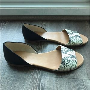 J. Crew women's 9.5 snakeskin flats