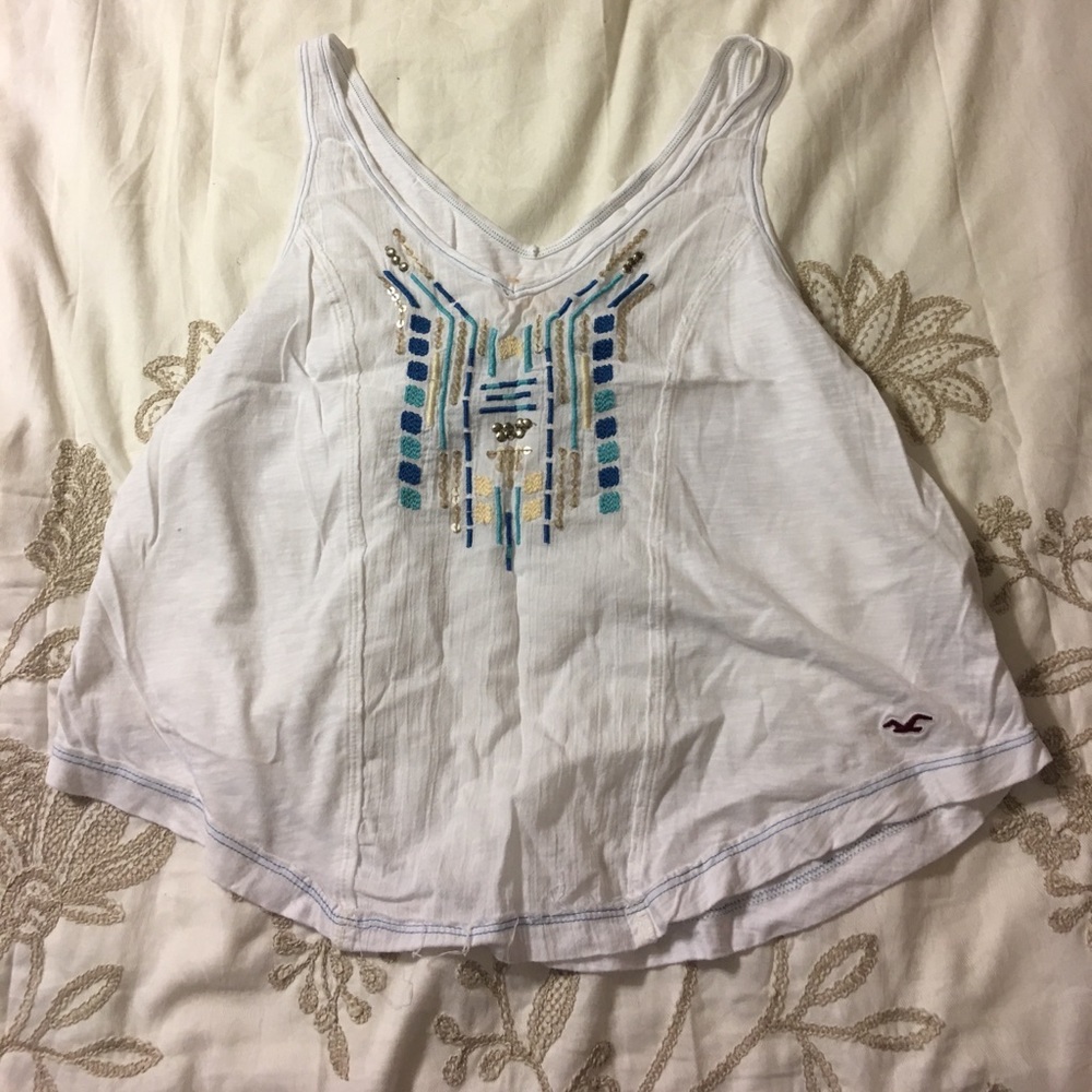 Hollister white tank