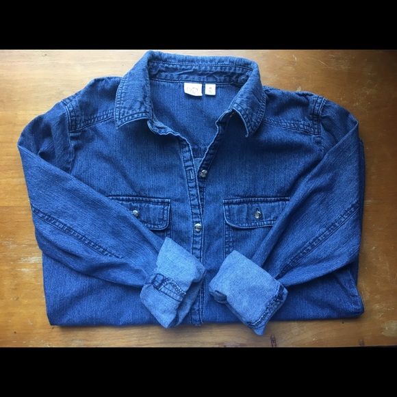 bp Tops - BP Chambray Button-Up Long Sleeve Shirt