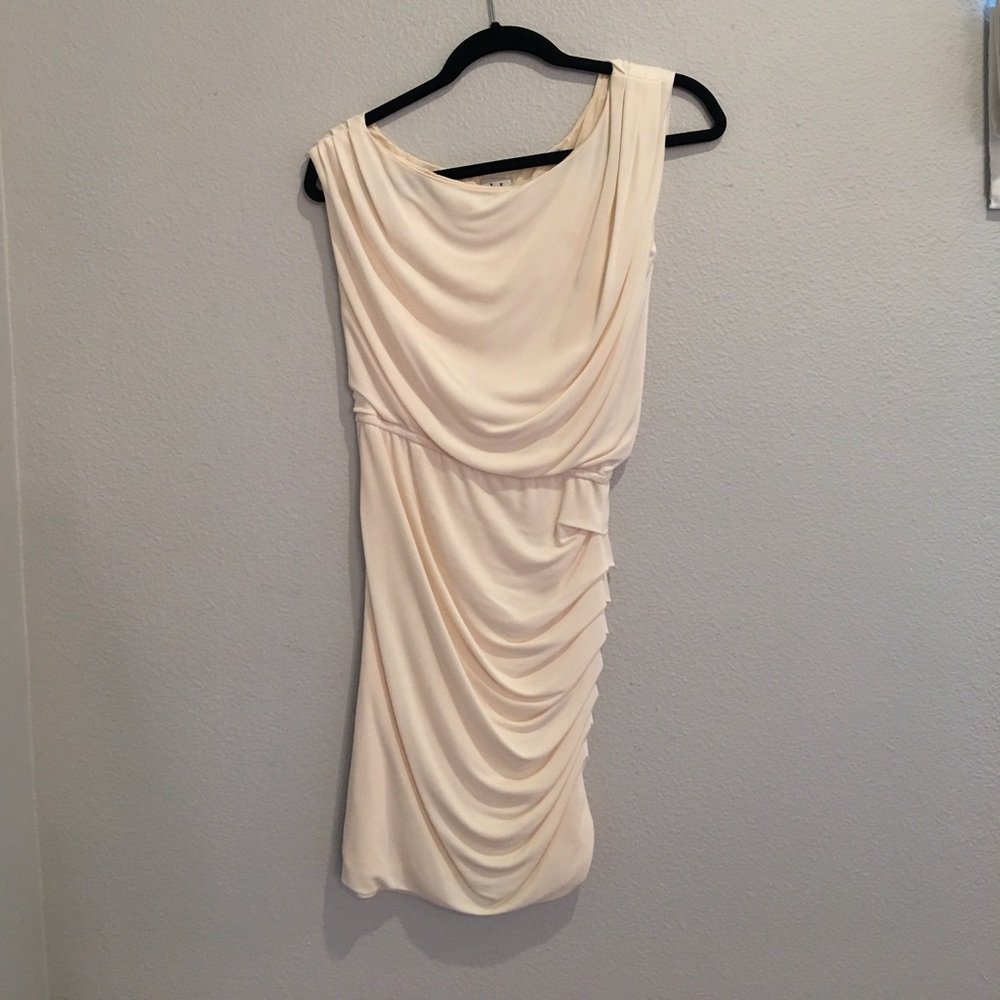 Cream Halston Heritage dress XXS.