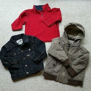 Bundle 2T Boy Jackets and land'end top