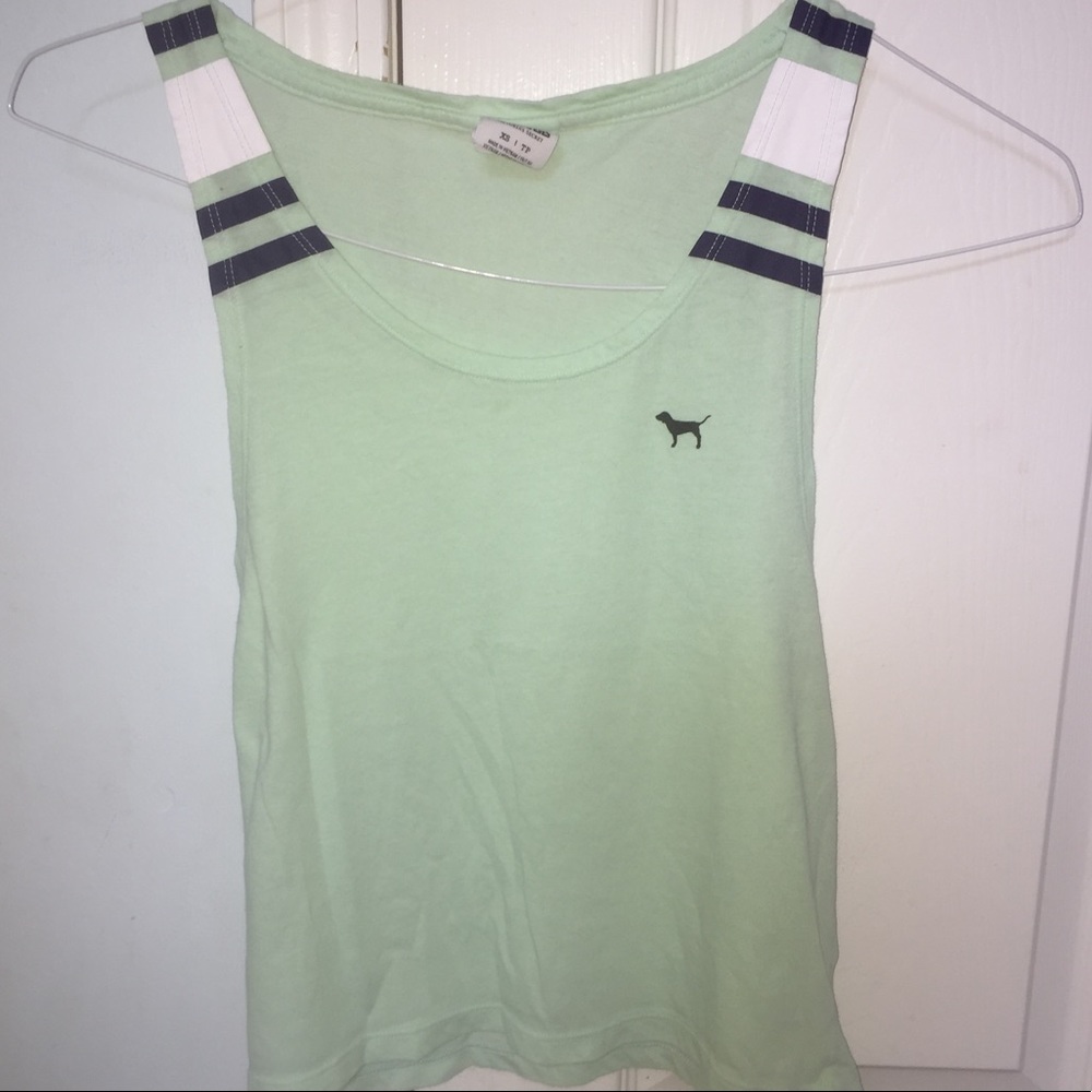 PINK mint green tank top