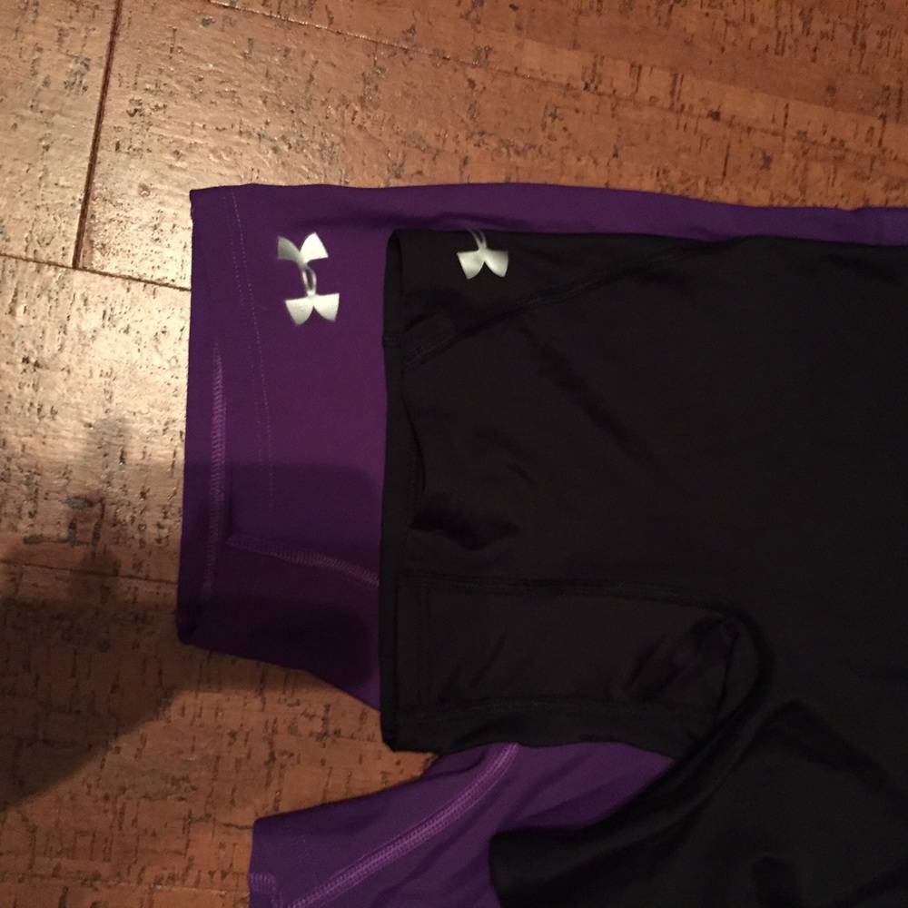 Set Of 2 Under Armor Compression Shorts - image 2