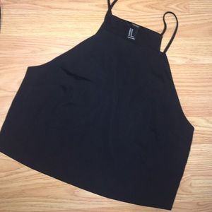 BLACK OPEN BACK CROP TOP!!!!