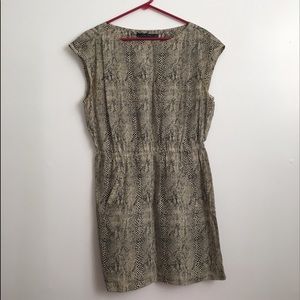 Zara Silk Snakeskin Print Dress