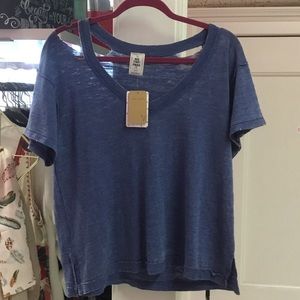 Free people distressed tee