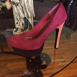 Multi-colored Platform Pumps