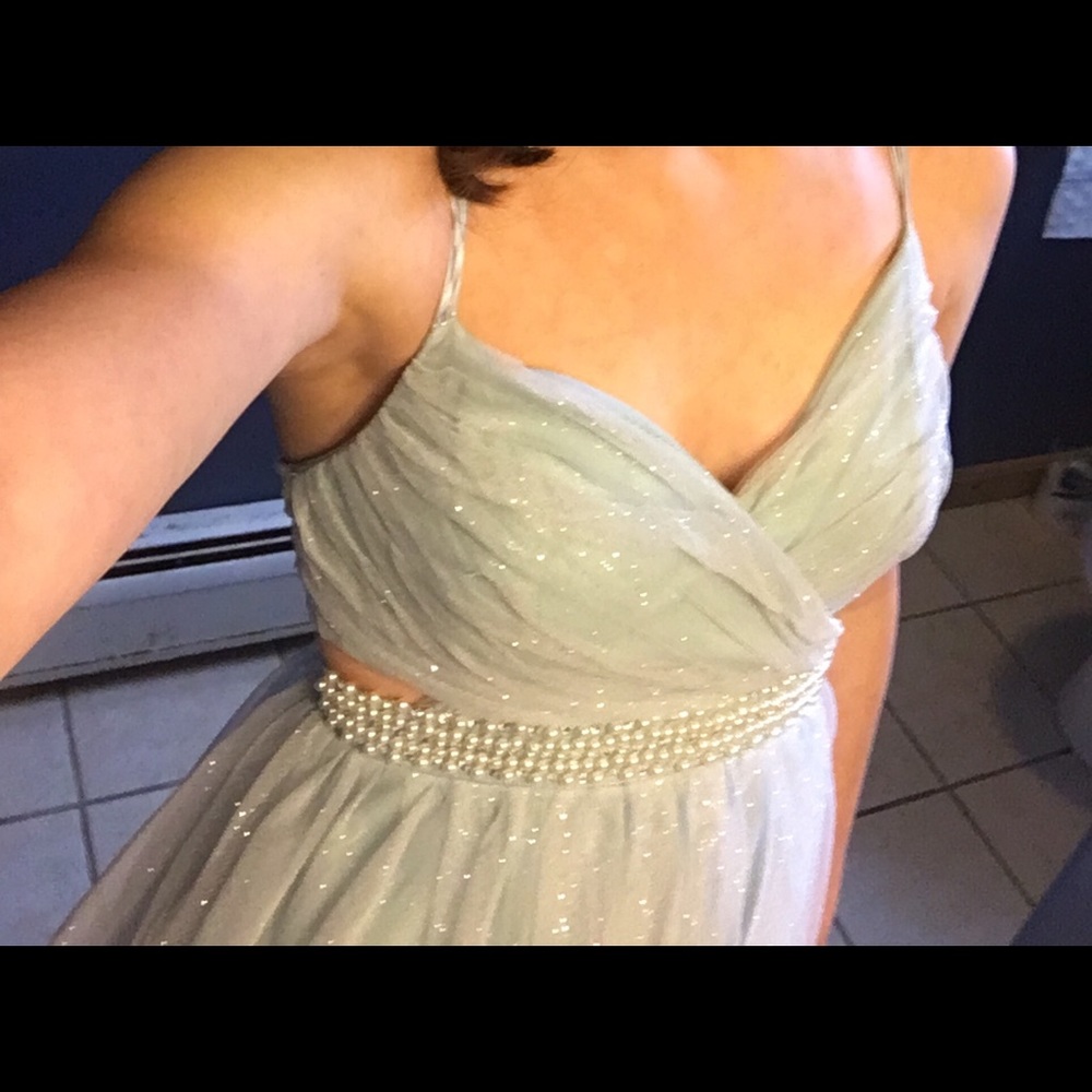 Baby blue formal dress