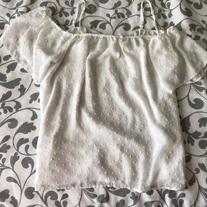 NY&CO Medium Ivory Chiffon Soho Blouse