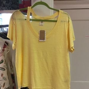 Free people distressed tee