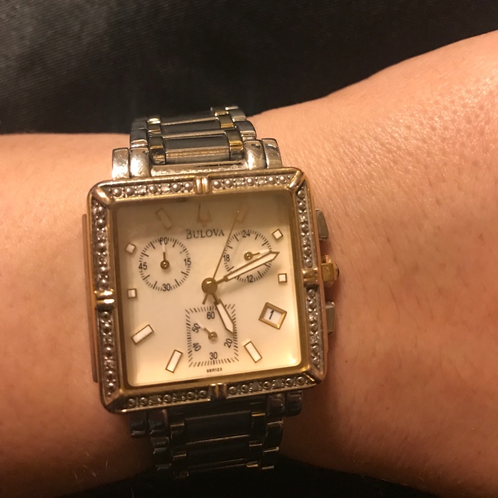 Two tone woman's Bulova watch