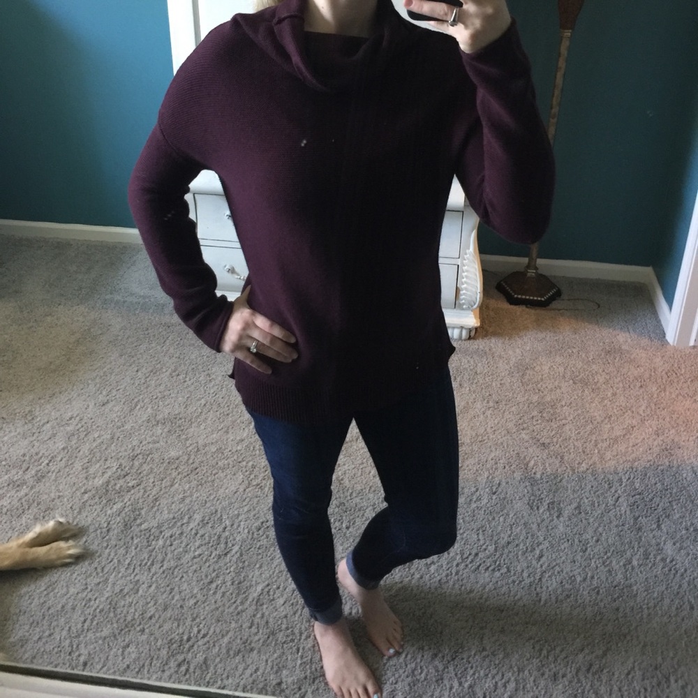 Burgandy knit sweater