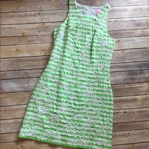Lilly Pulitzer green and white stripe dress