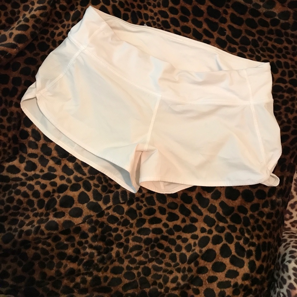 RARE Lululemon white speed shorts.