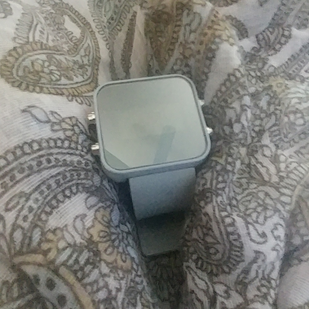 Grey Silicone digital watch