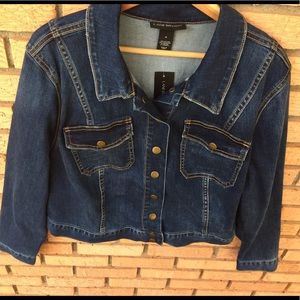 NWT Cropped Boxy Denim Jacket