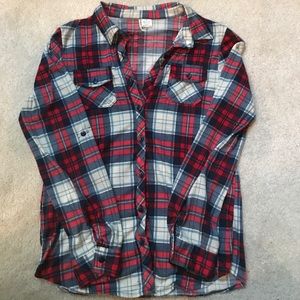 Women's button up plaid