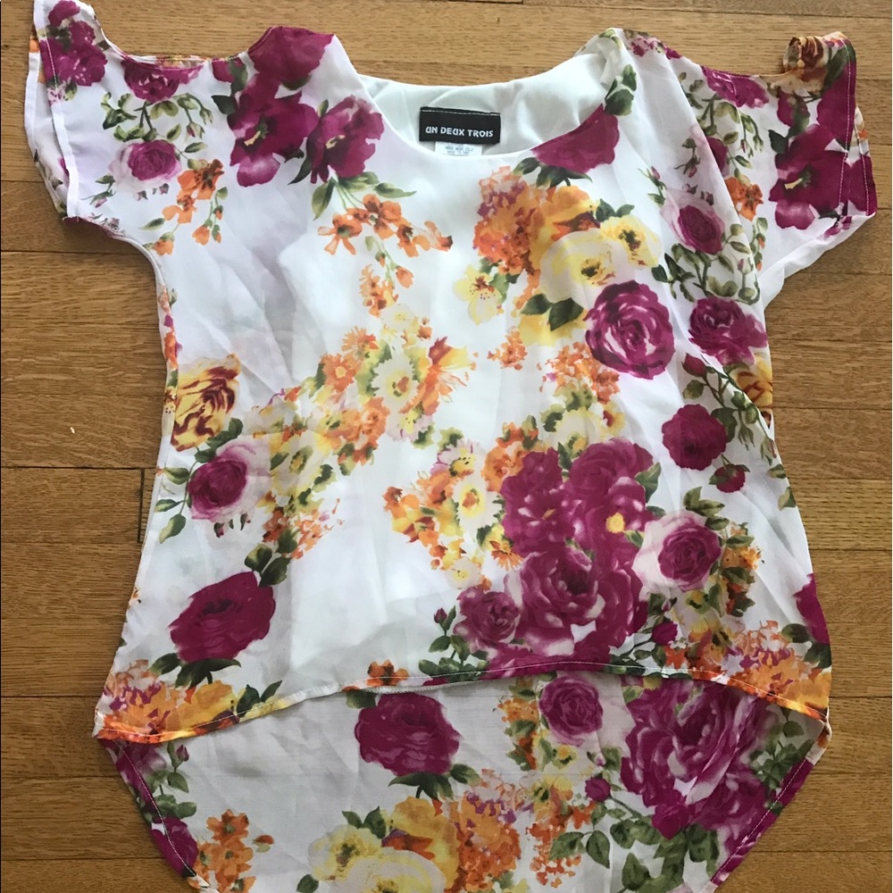 Un deux trois floral top kids L