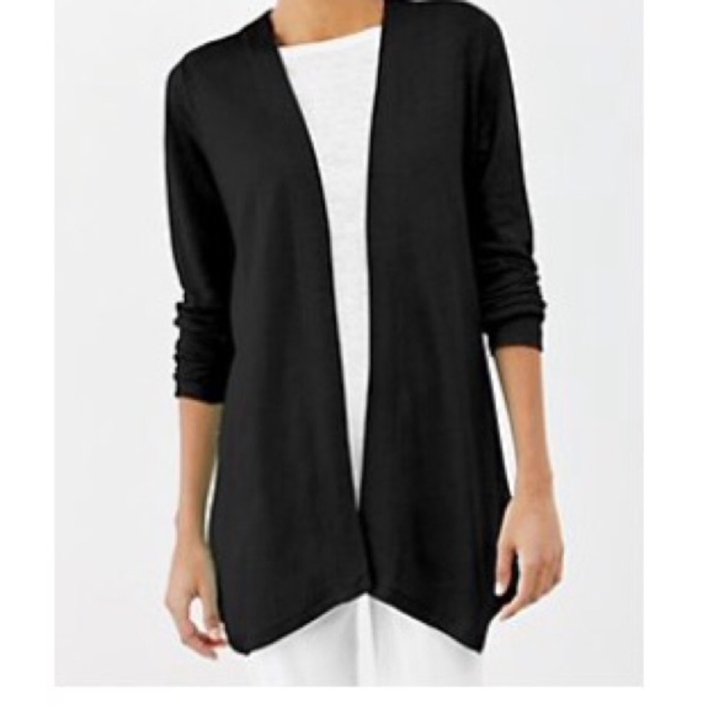 J. Jill knit cardigan set ✨HP✨NWT ⭐️ 100% linen ⭐️ black ⭐️ - Picture 3 of 6