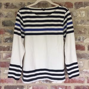 J. Crew Striped Boatneck Top