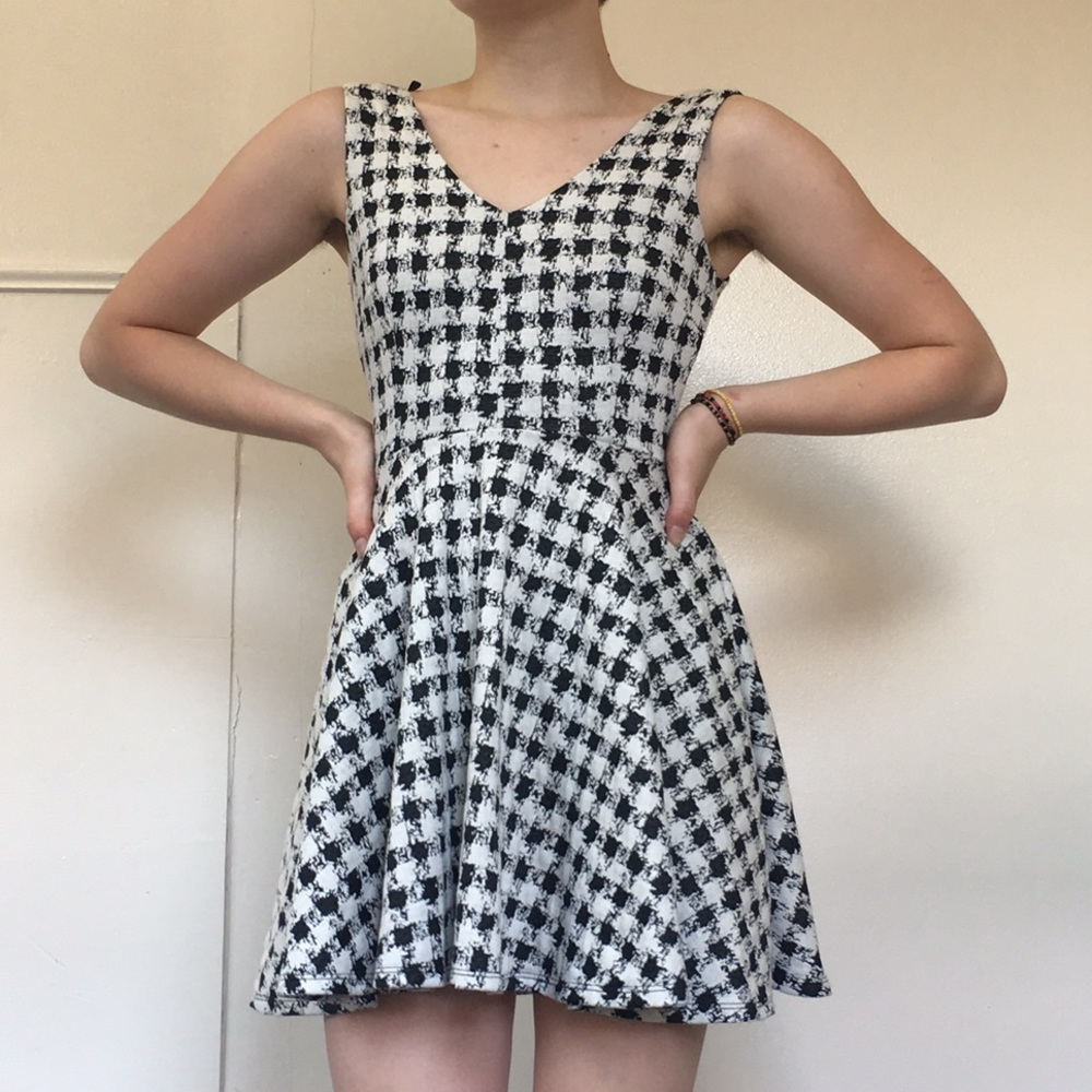 Houndstooth Skater Dress