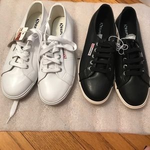superga sneaker NWT black&whitw both size 7