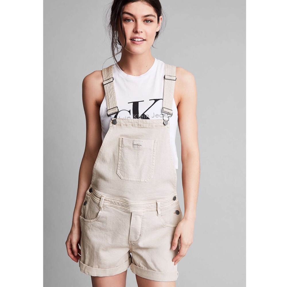 Calvin Klein x UO Khaki Overall Shorts