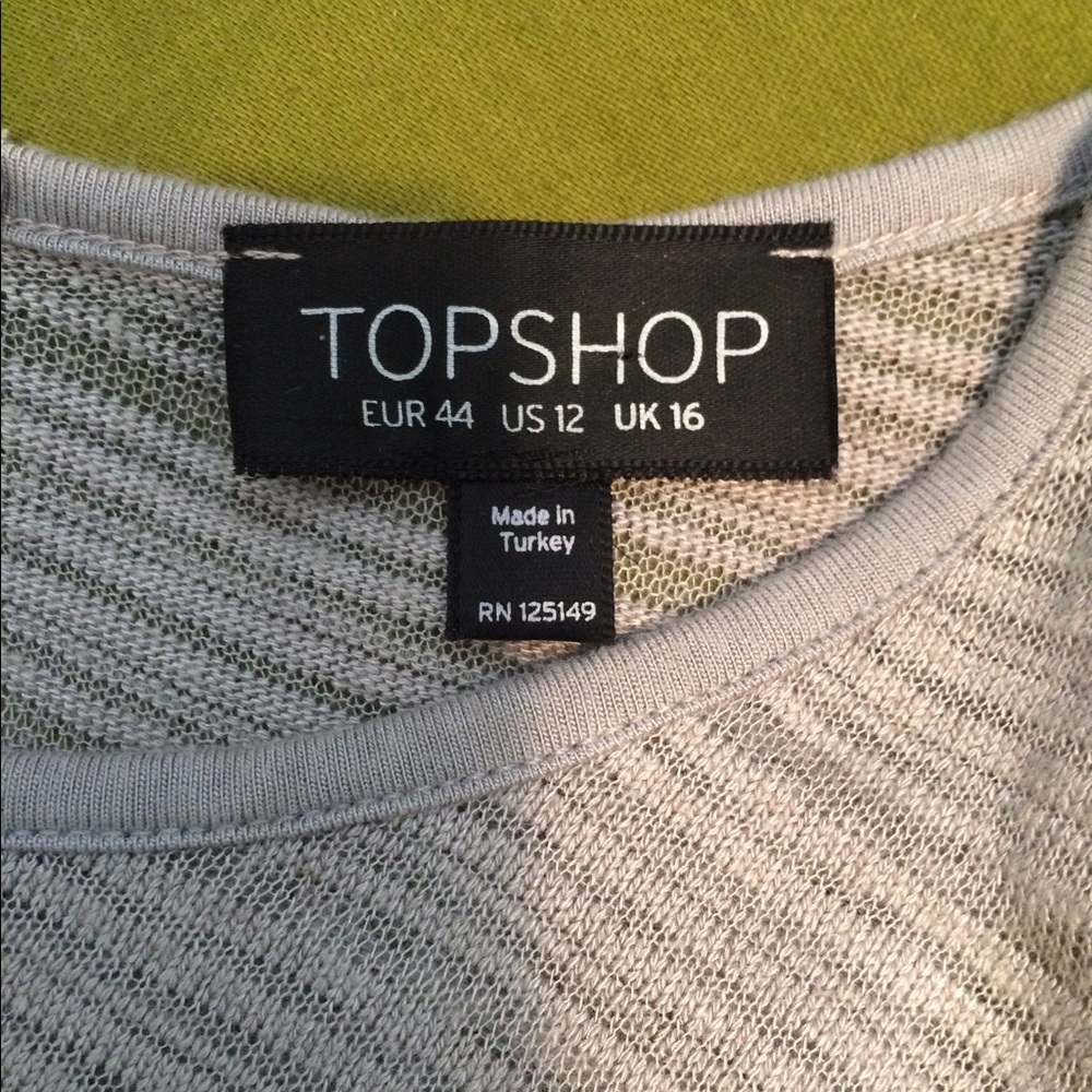 TopShop Light Grey Top - Picture 7 of 8