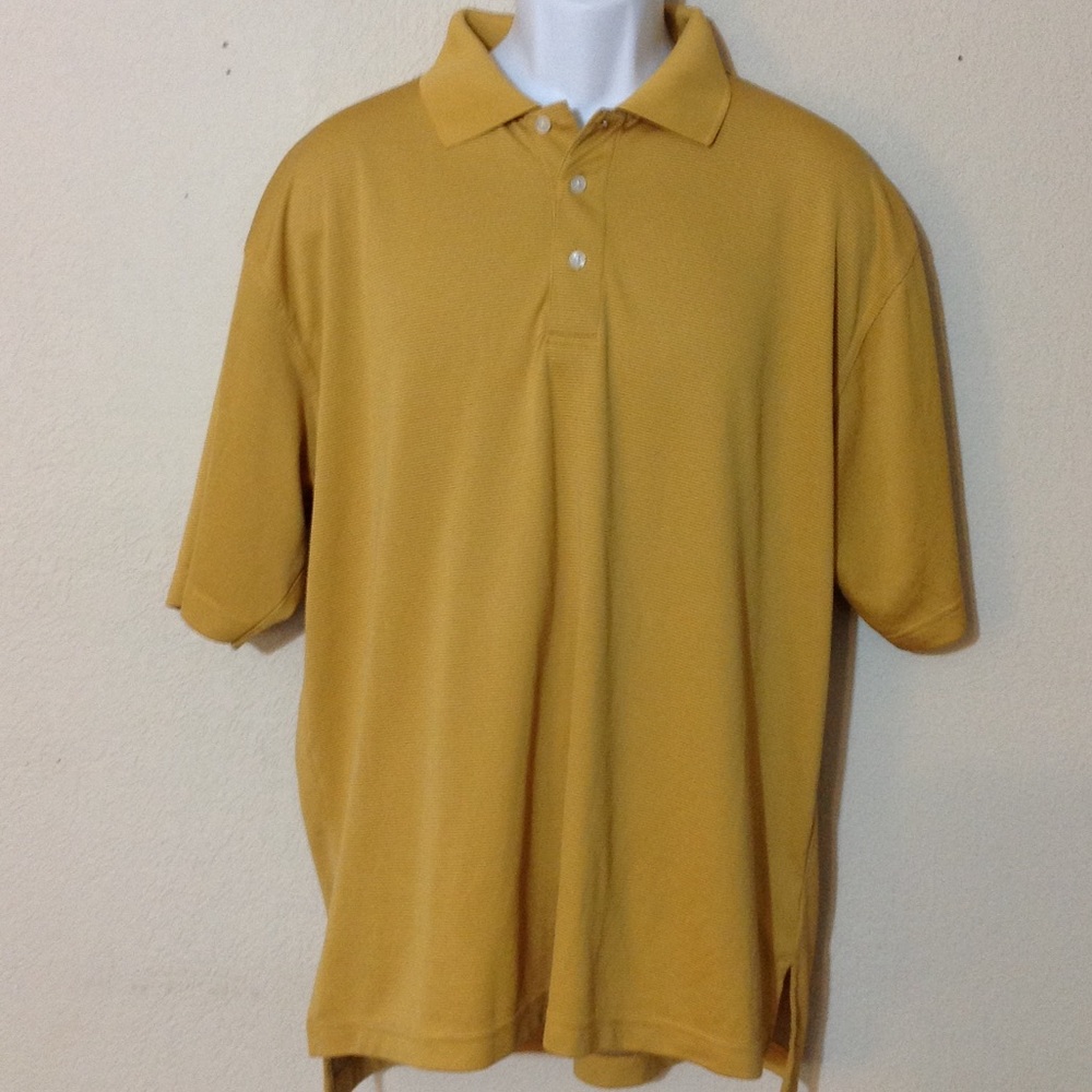 NWOT gold Skins Game golf shirt