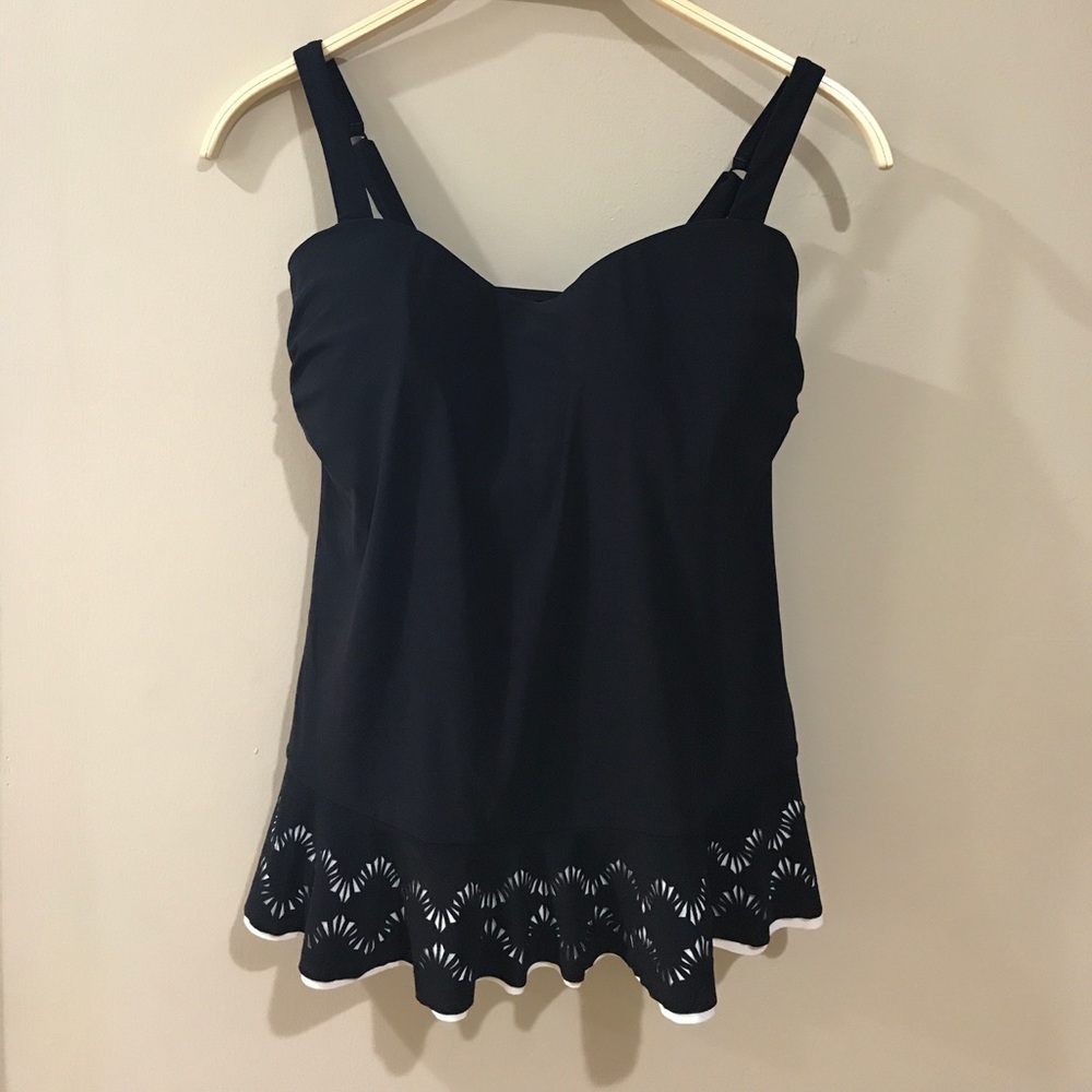 Tankini Top Profile by Gottex - 38D Black & White