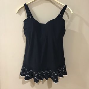 Tankini Top Profile by Gottex - 38D Black & White