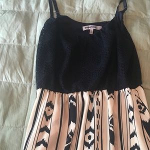 Navy Aztec print dress