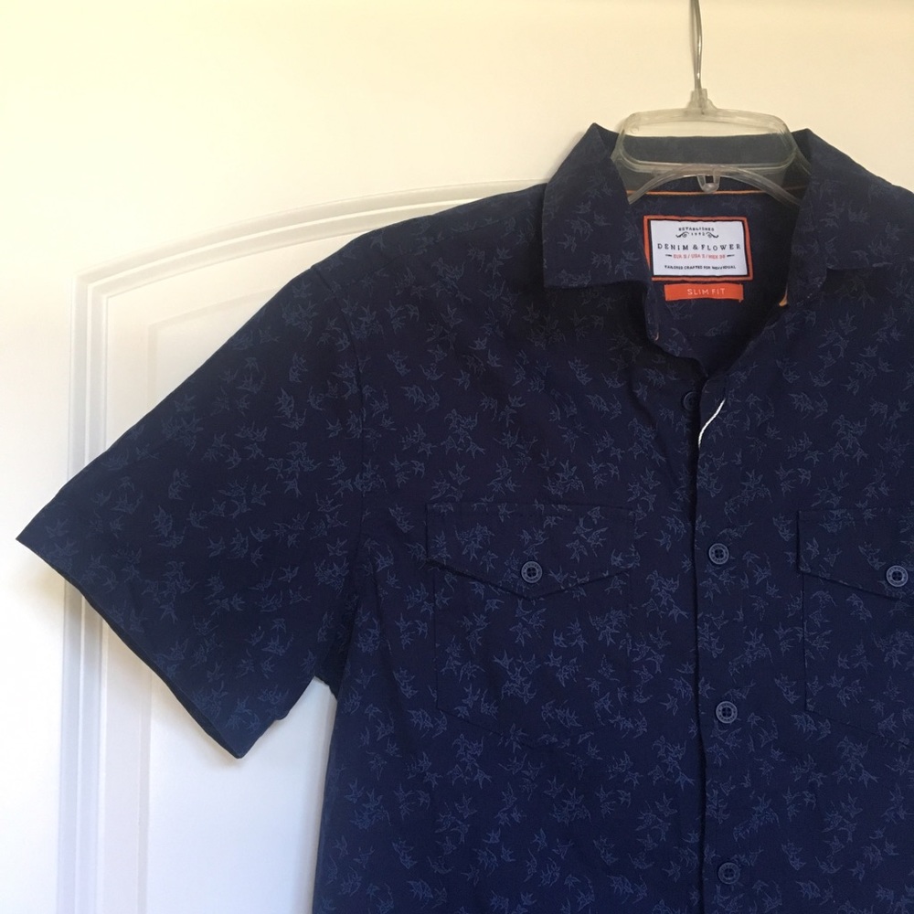 NWT Men's Denim & Flower Shirt