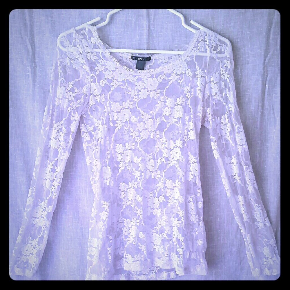 A white lace top