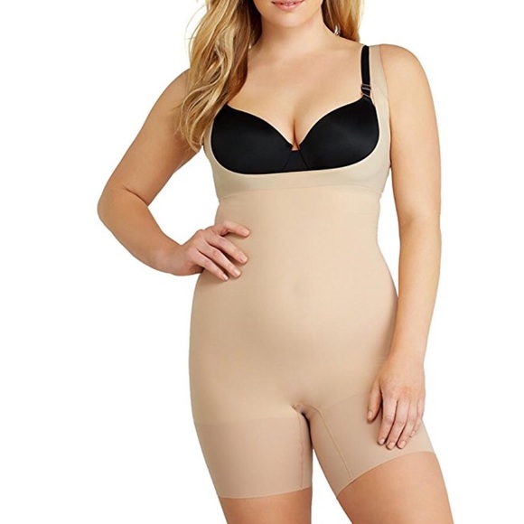 SPANX Other - Spanx Shape My Day Mid Thigh Body Suit Sz L