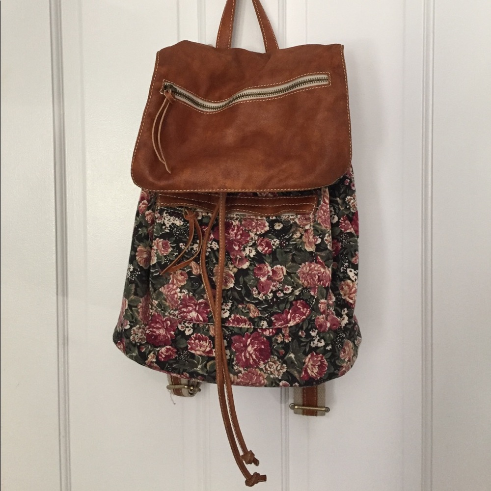 Beautiful rose print backpack