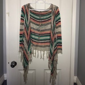 Full Tilt Knit Colorful Cardigan (Hooded)